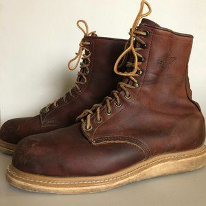 Red Wing Safety Toe Vibram Sole Leather Boots